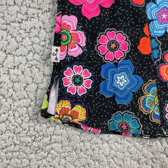 Ava Therese By Zavate Women's Scrub Top XS Colorful Floral Short Sleeve - Picture 8 of 8